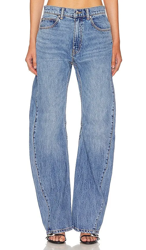 Alexander Wang Slouchy Twisted Mid Rise in Blue