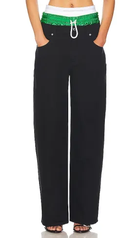 Alexander Wang Trilayer Baggy Pant in Black
