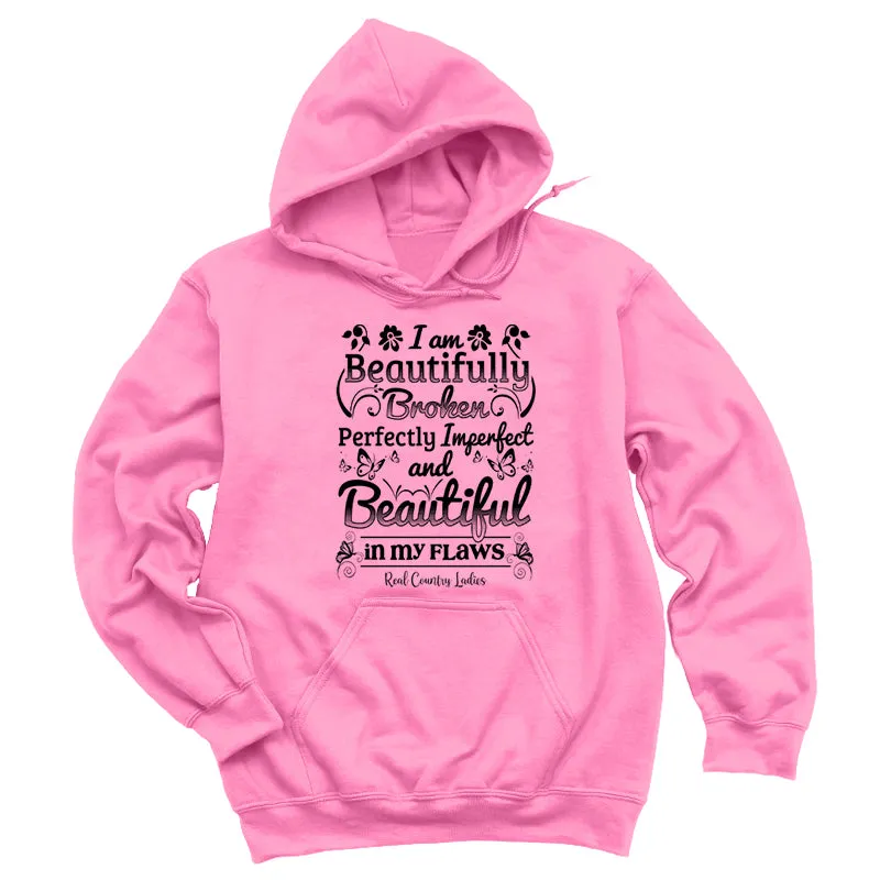 Beautifully Imperfect Black Print Hoodies & Long Sleeves
