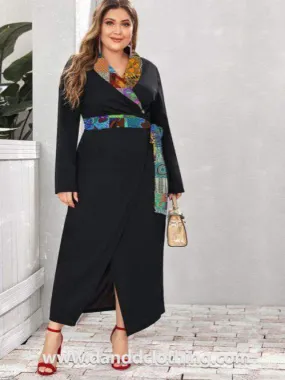 Black Maxi Dress Amelia Patches
