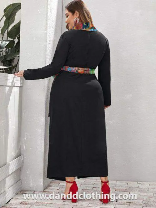 Black Maxi Dress Amelia Patches