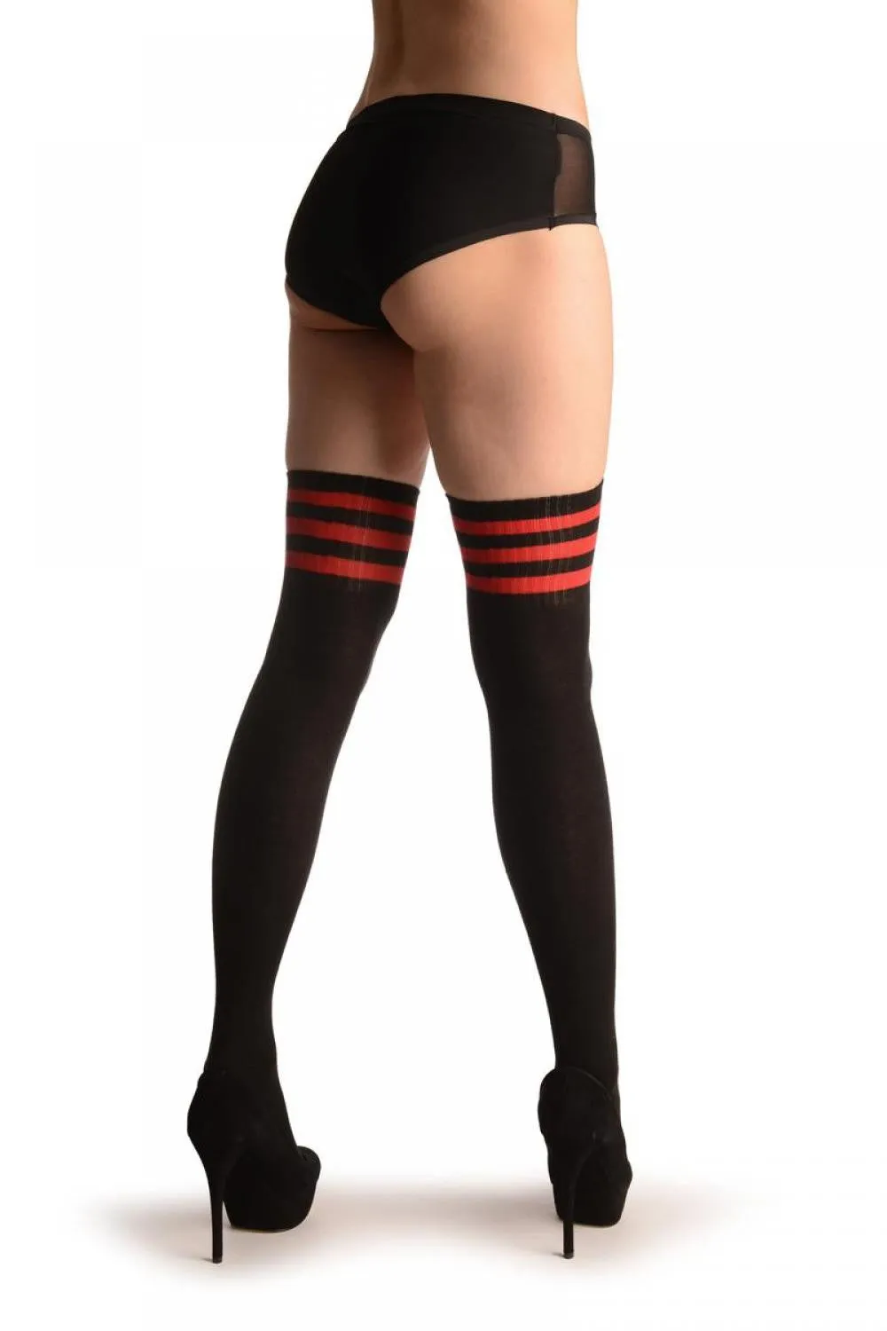 Black With Red Striped Top