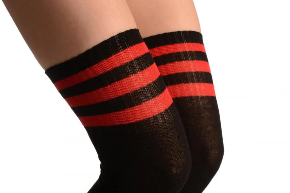 Black With Red Striped Top