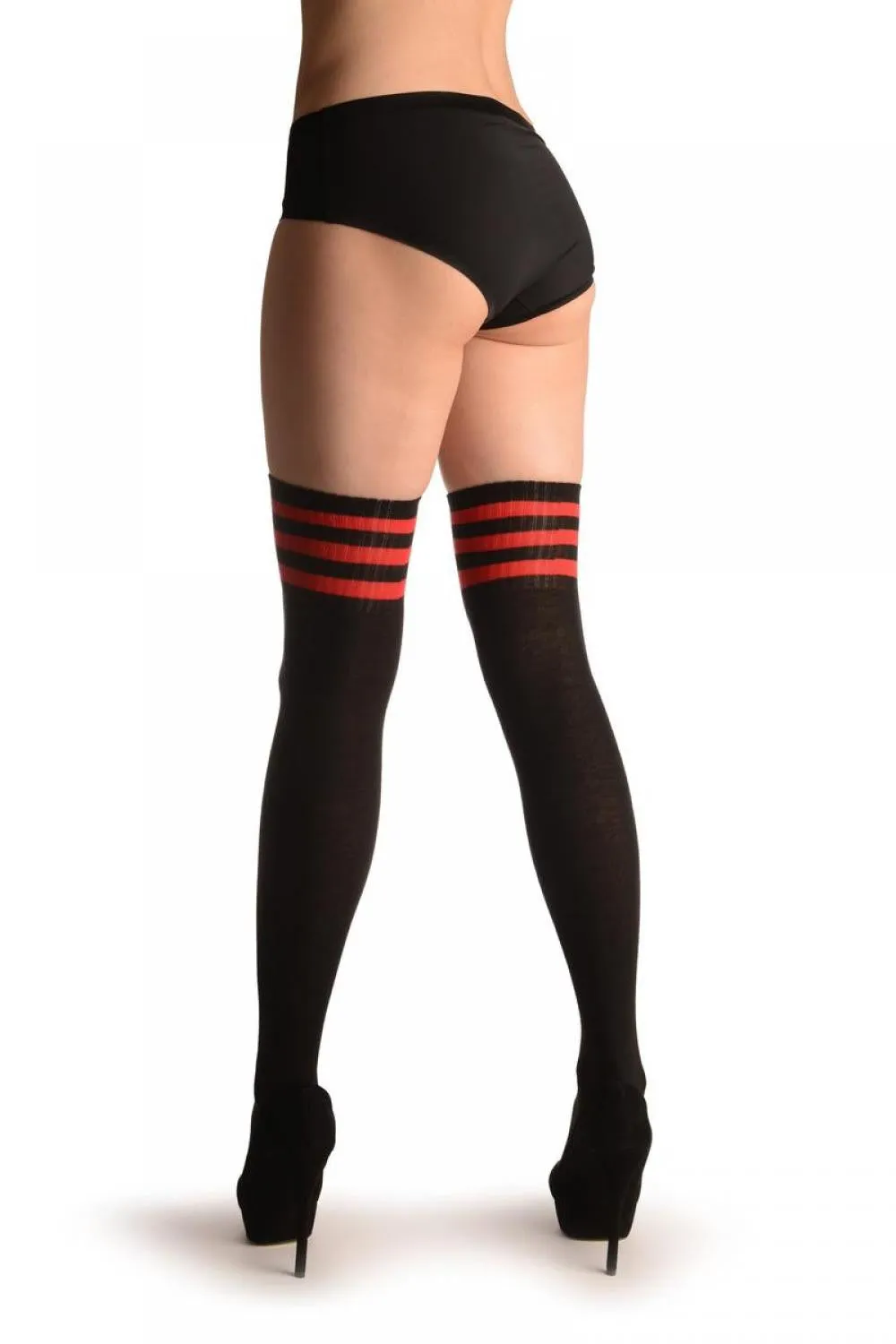 Black With Red Striped Top