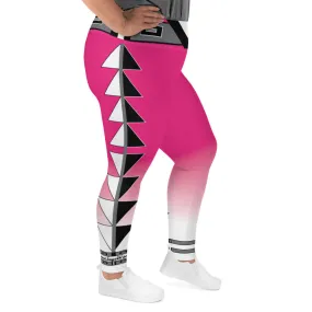 Centered Pink Fade Plus Size Leggings