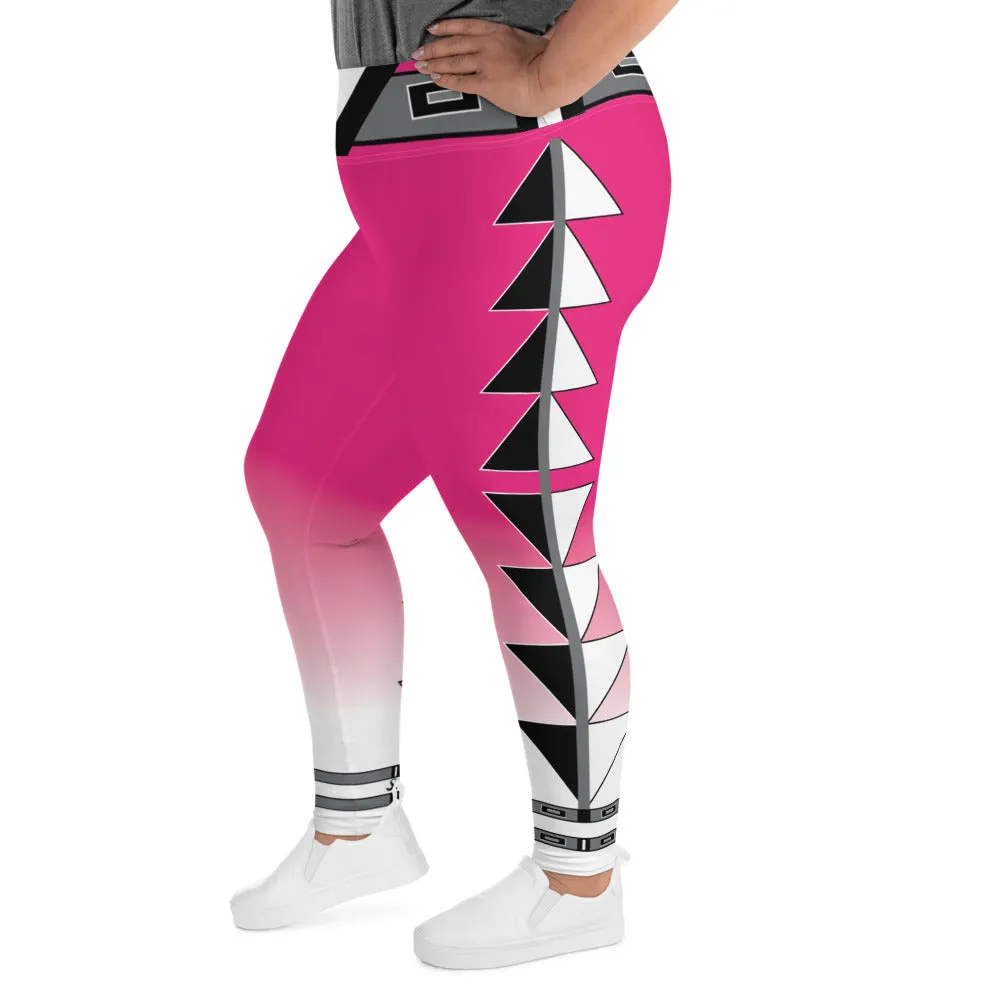 Centered Pink Fade Plus Size Leggings
