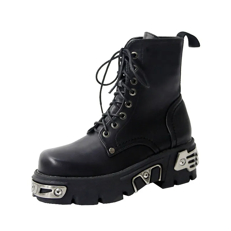 Chunky Gothic Ankle Boots