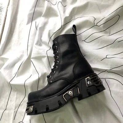Chunky Gothic Ankle Boots