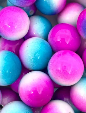 Chunky Mermaid Beads for Jewelry Making, Garland, Party Decorations, Ombre Beads, 20mm Beads, Large Beads