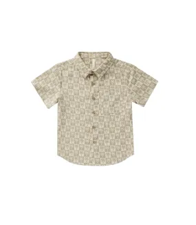 Collared Short Sleeve Shirt - Palm Check