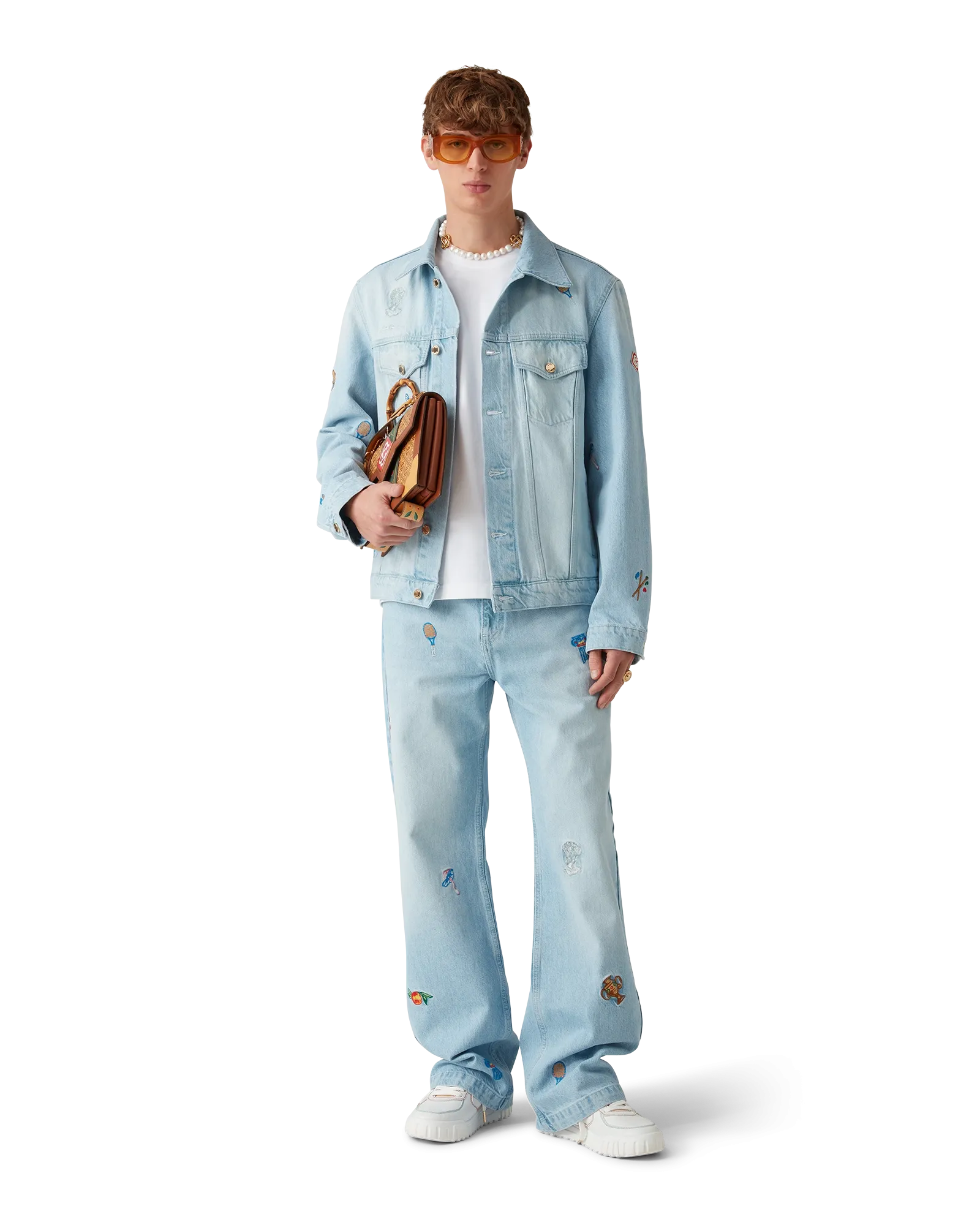Embroidered Motif Denim Jacket
