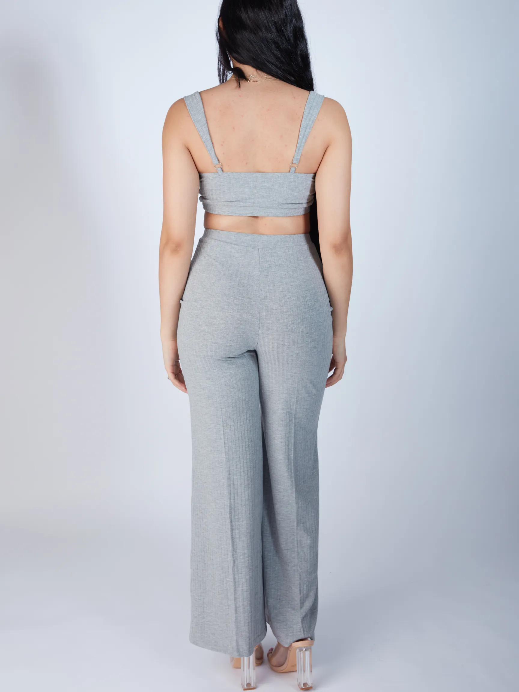 Feel Me Pants Set - Grey