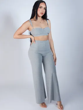 Feel Me Pants Set - Grey