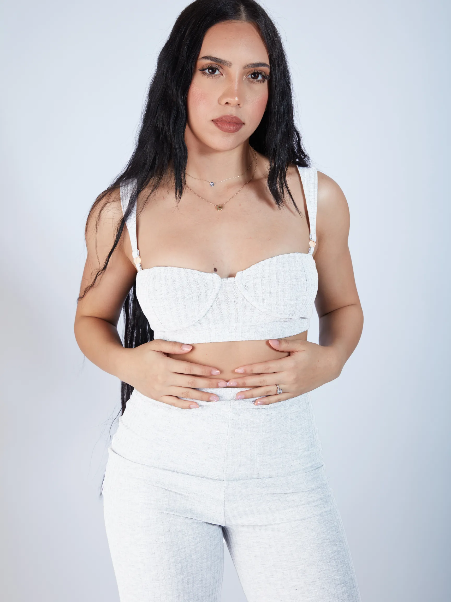 Feel Me Pants Set - White