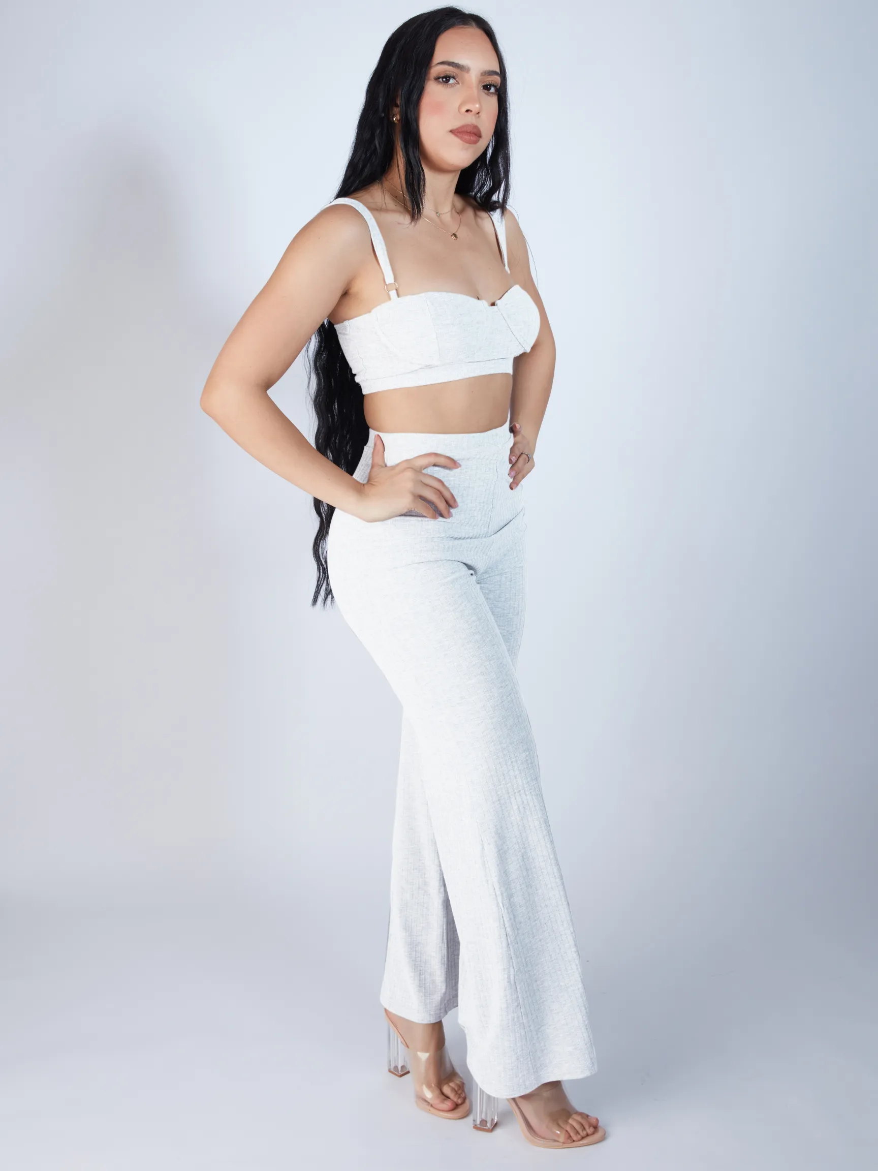 Feel Me Pants Set - White