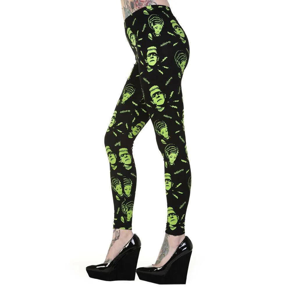 Frankenstein and Bride Womens Leggings