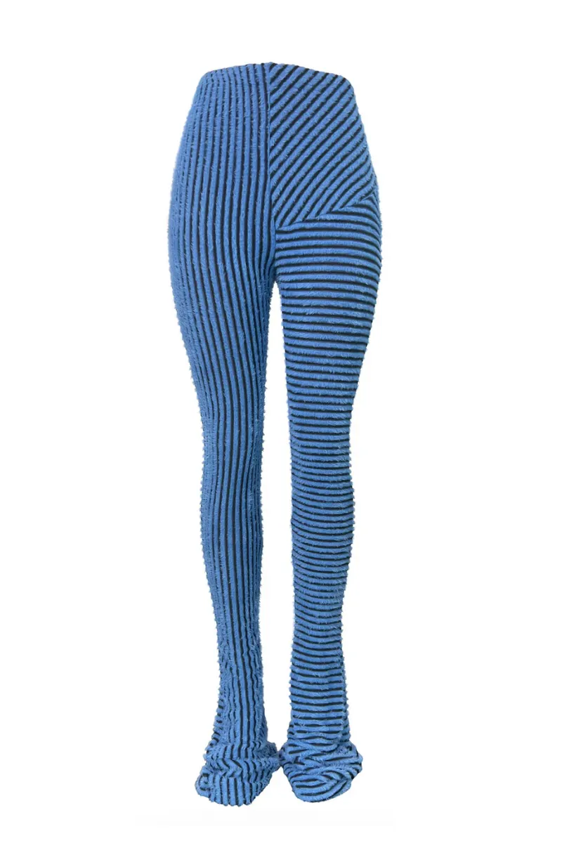 FUZZY STRIPED SLIP-ON WHITE | PANTS (S-XXL)