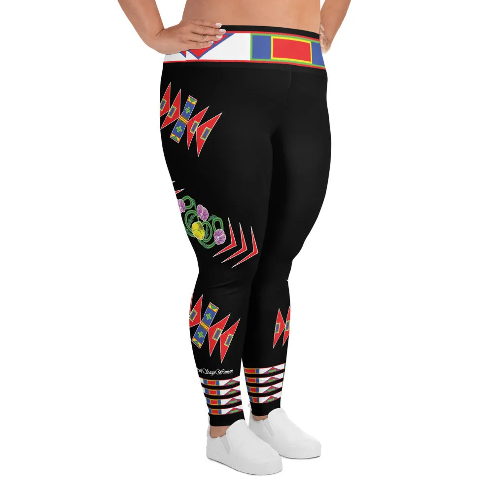 Gratitude Black Plus Size Leggings