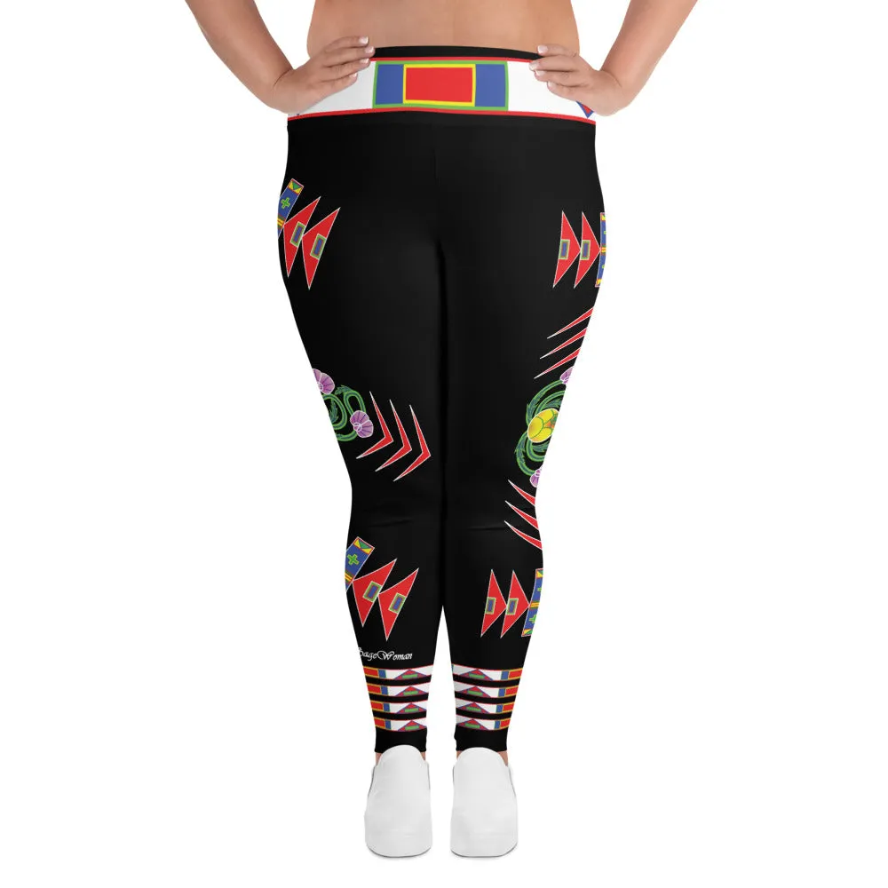 Gratitude Black Plus Size Leggings