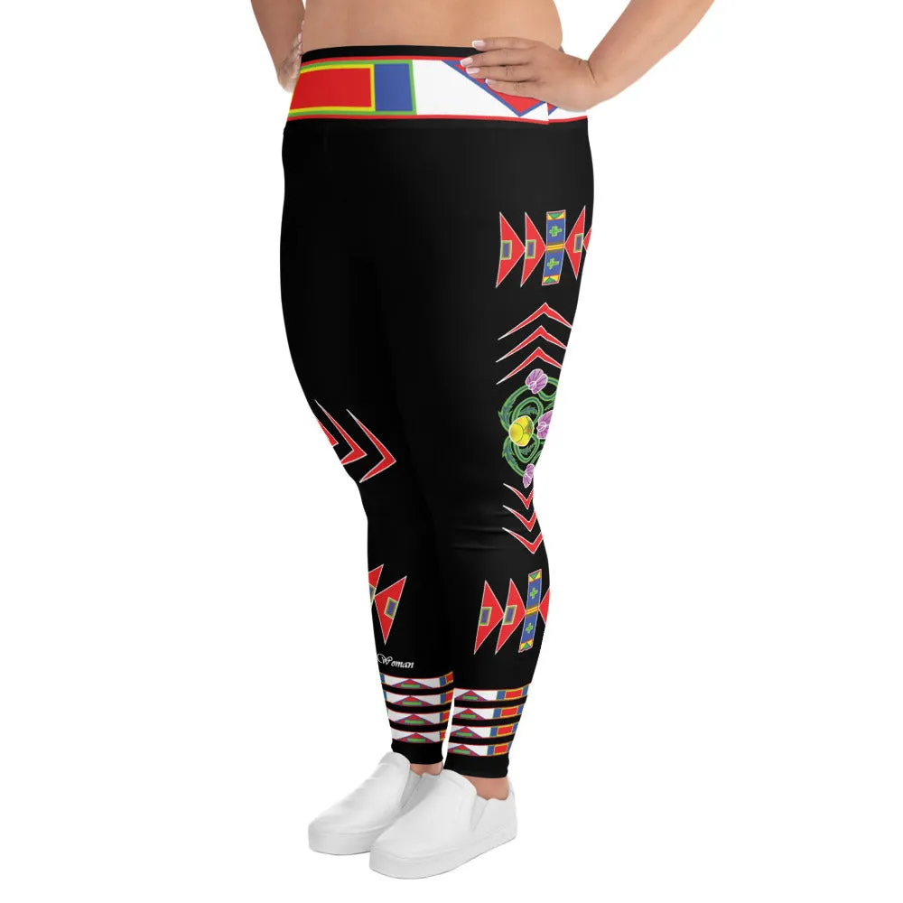 Gratitude Black Plus Size Leggings