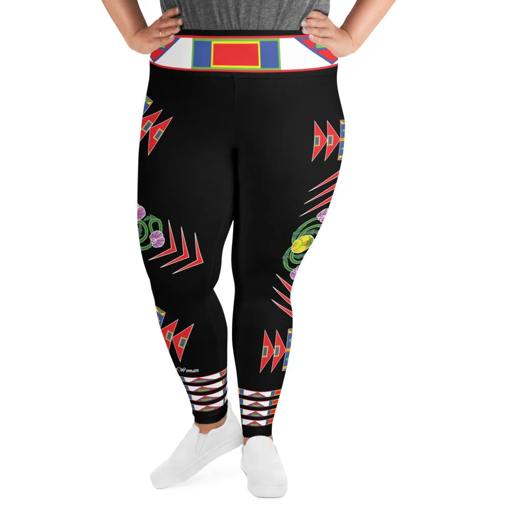 Gratitude Black Plus Size Leggings