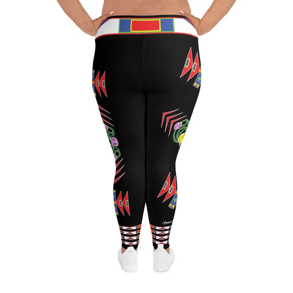 Gratitude Black Plus Size Leggings