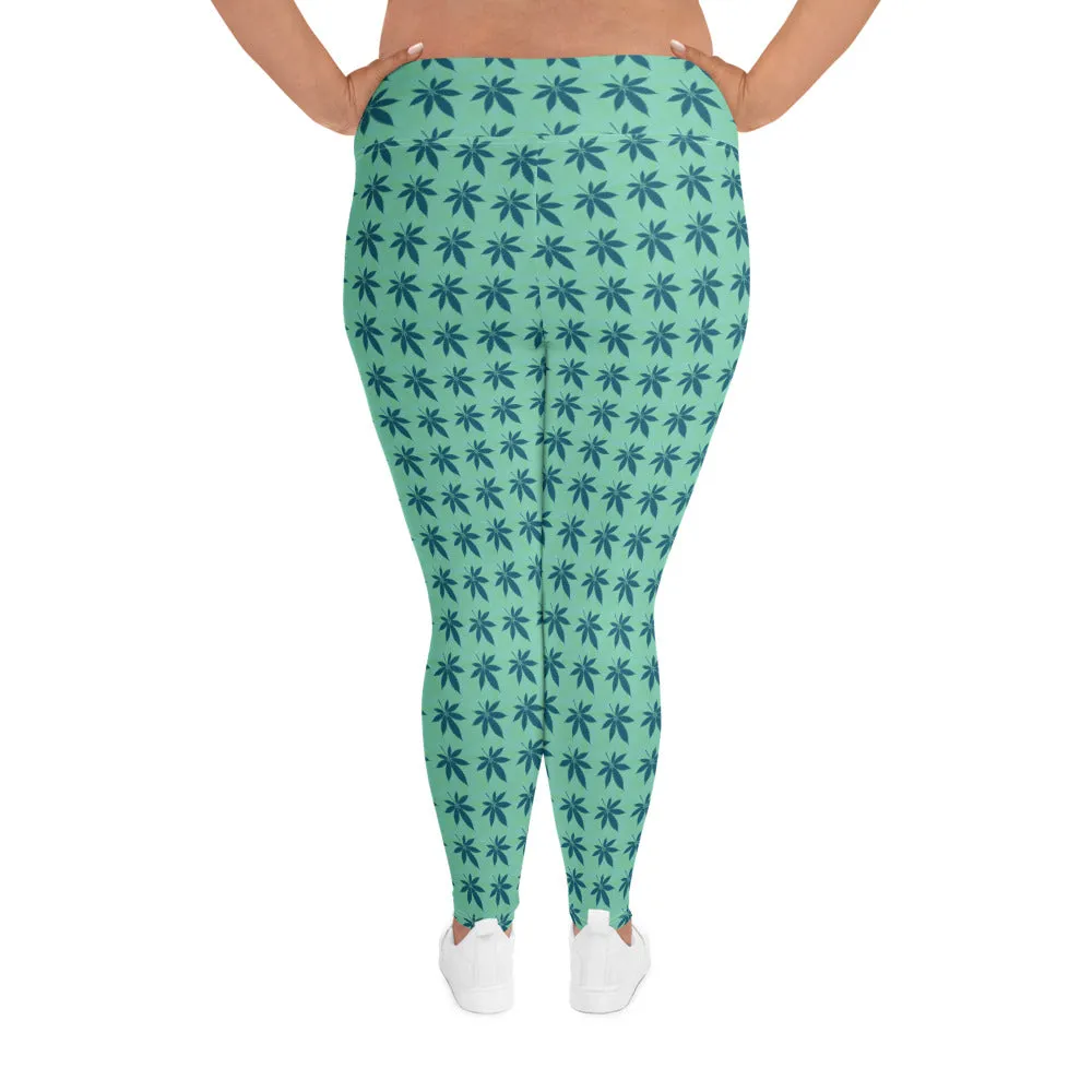 Green Land Plus Size Leggings