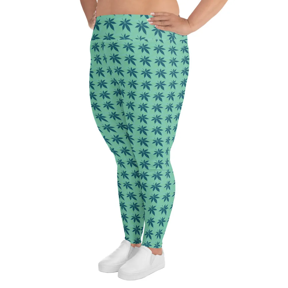 Green Land Plus Size Leggings