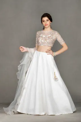 Heavy embroidery Taffeta Lehenga