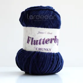 James C Brett Flutterby Chunky - B32 - Navy - 100g  Chenille Plush