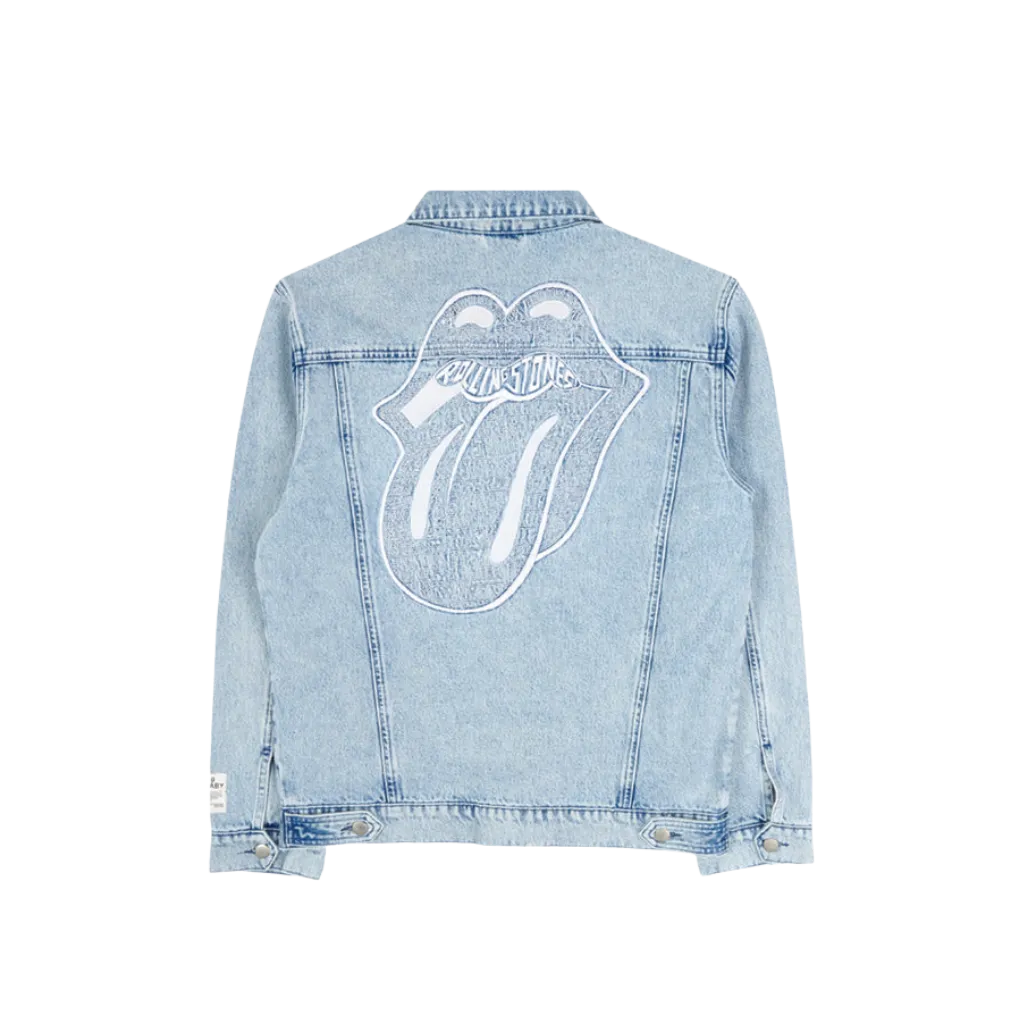 Light Wash Embroidered Denim Jacket