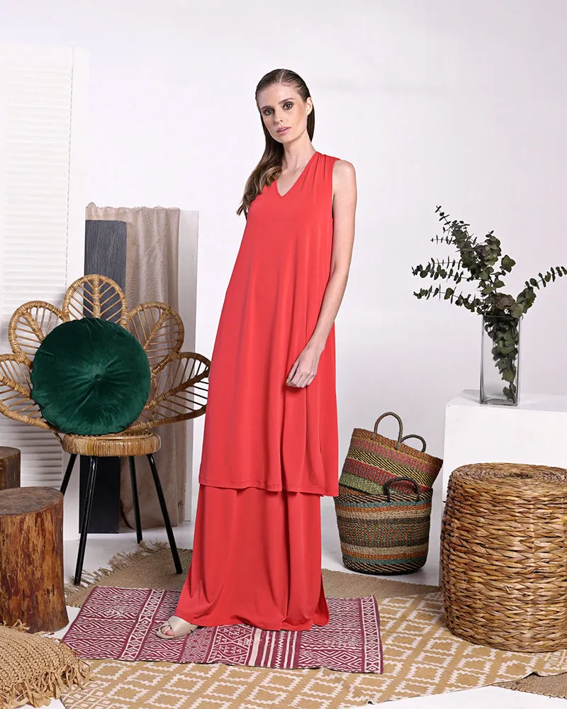 Perri Sleeveless V-Neck Maxi Dress