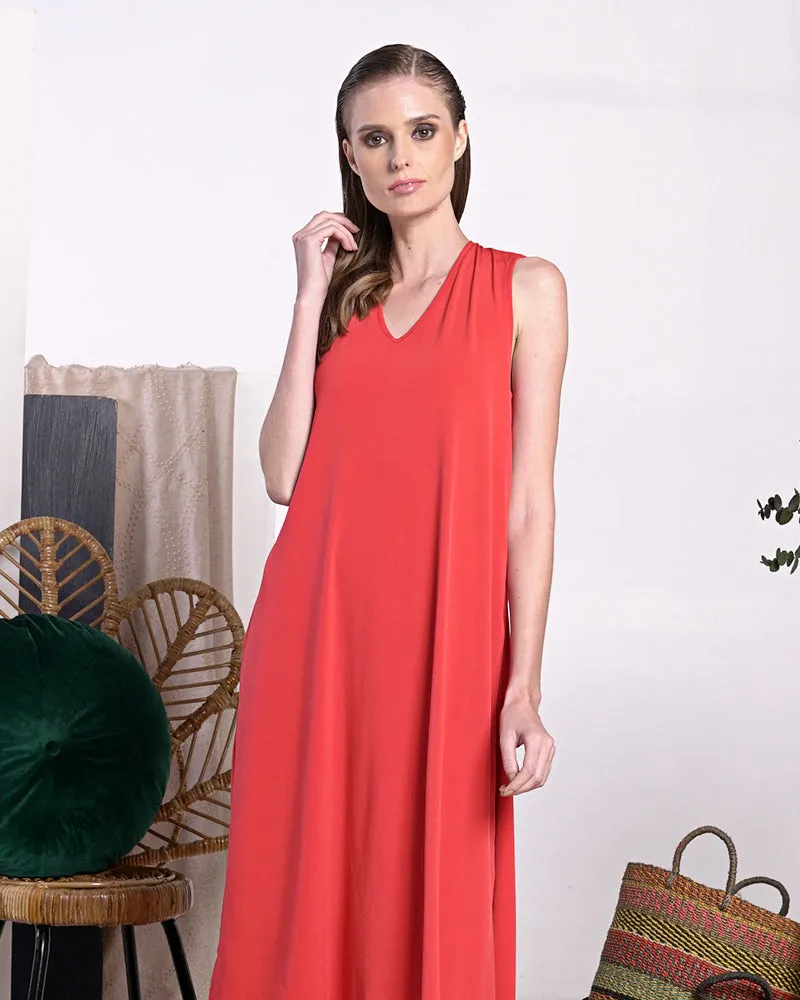 Perri Sleeveless V-Neck Maxi Dress