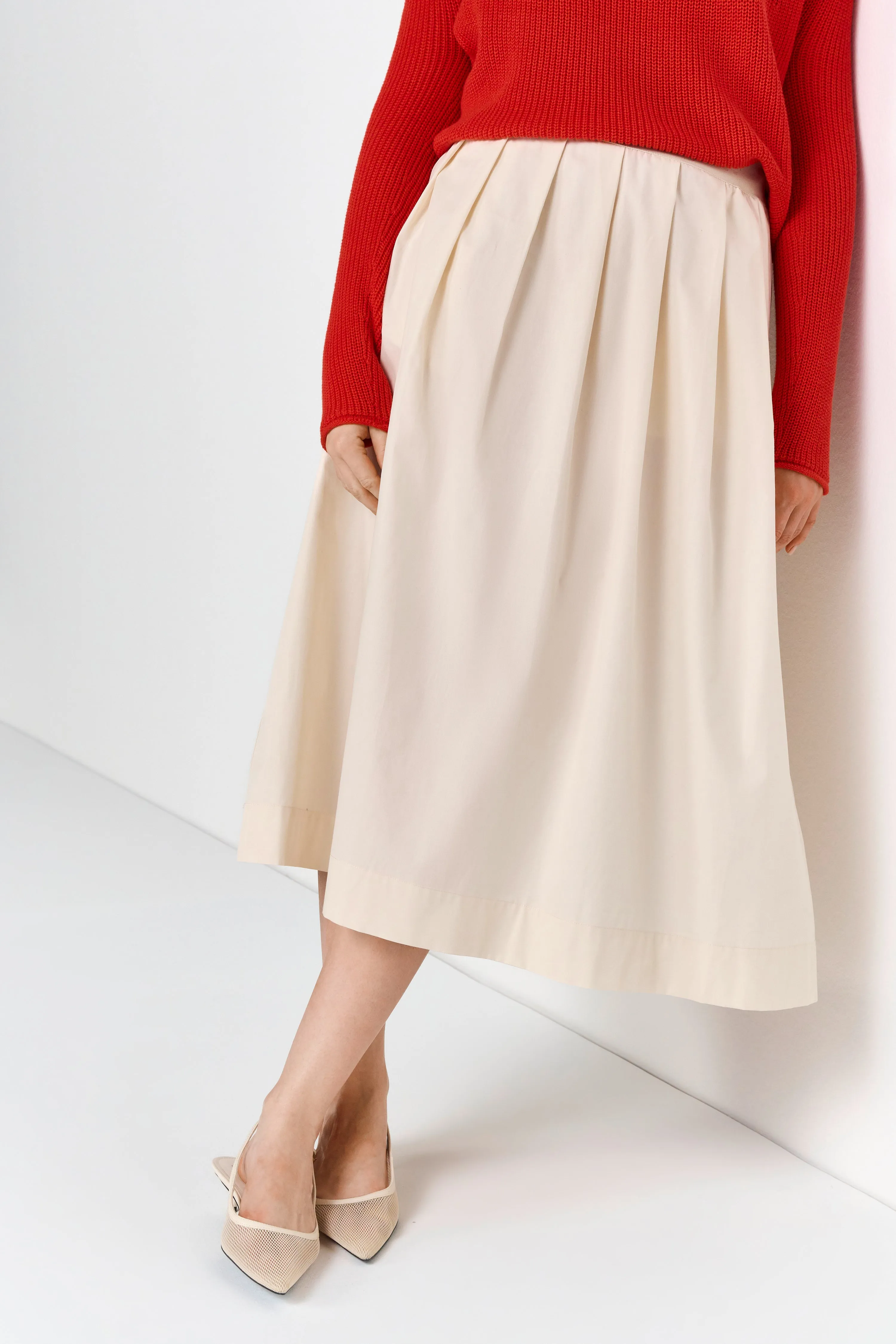 RICH NAD ROYAL Cream A-Line Skirt