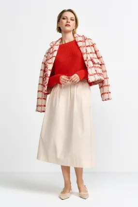 RICH NAD ROYAL Cream A-Line Skirt