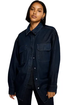 Rinsed Denim Oversized Shirt