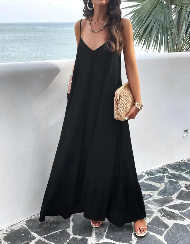 Vacation Summer Flowy Cami Maxi Dress
